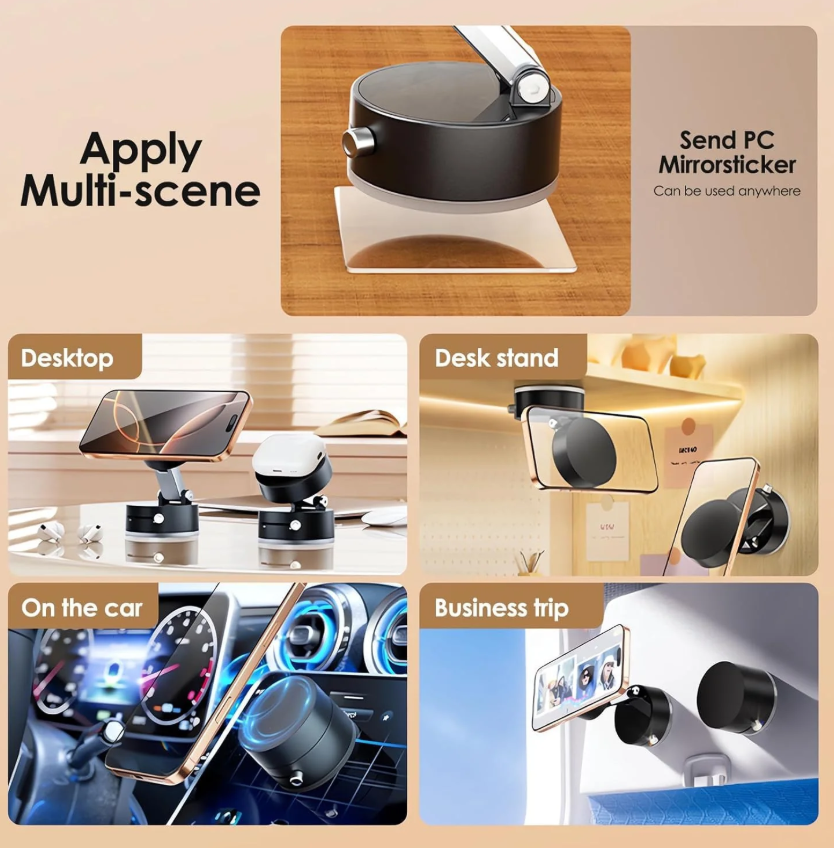 Vacuum Magnetic Suction Phone Holder