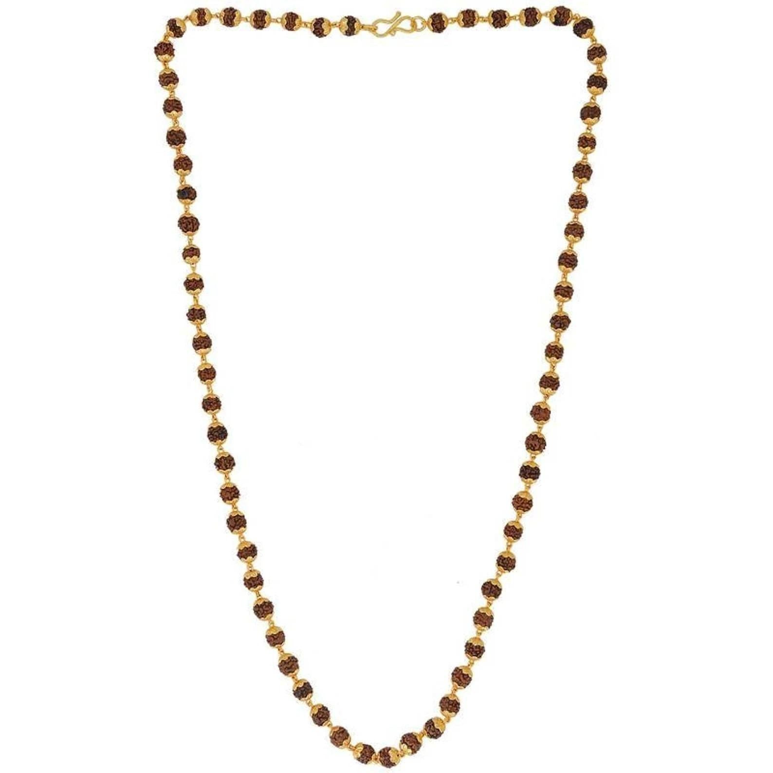 ⭐ Gold-Plated Rudraksha Mala