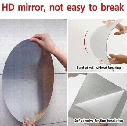 Combo of Oval Shape & Square Shape Mirror  (Pack of 2)