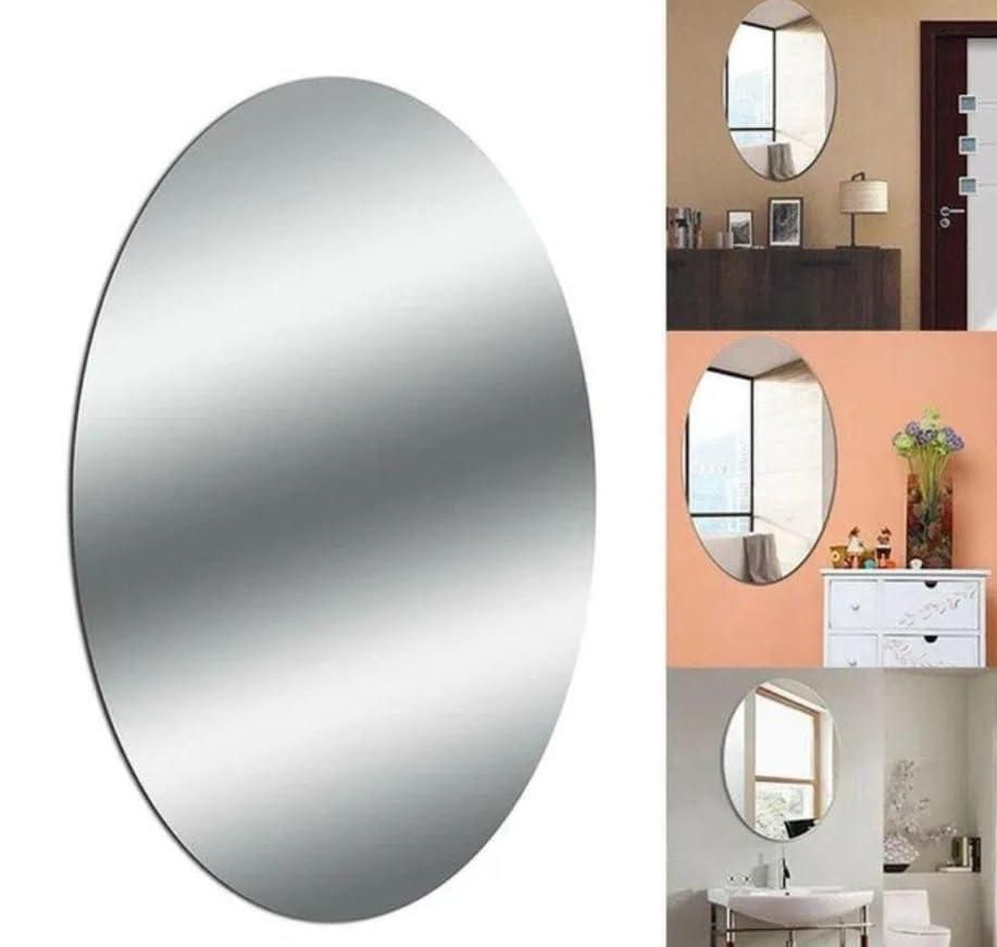 Combo of Oval Shape & Square Shape Mirror  (Pack of 2)