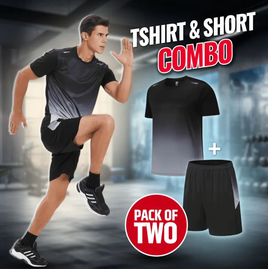 Men's Outdoor Sports Quick-Drying Breathable 2-Piece Combo Set (Shorts Free)