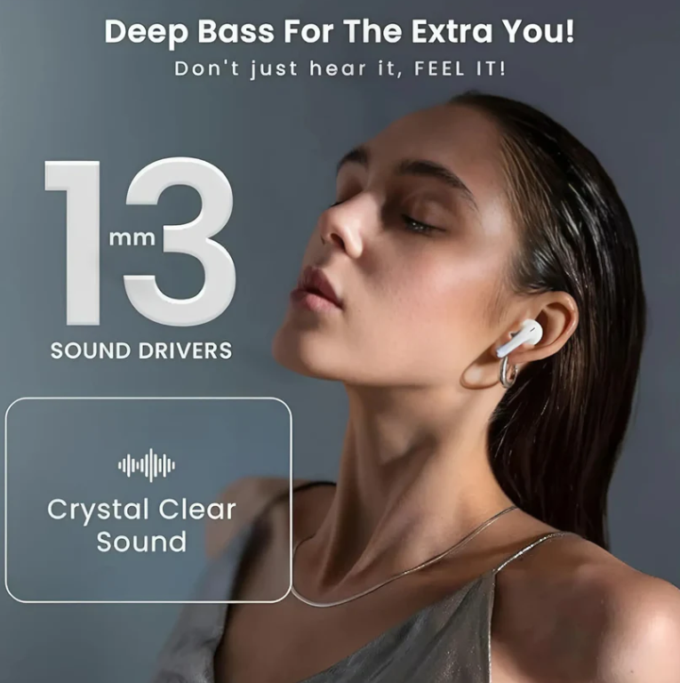 Smart Wireless Earbuds with LCD Touch Screen