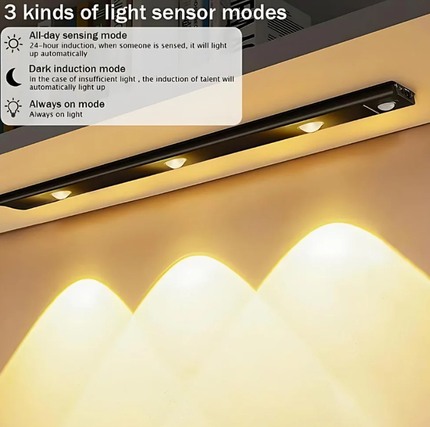LED PIR Motion Sensor Cabinet  With USB Rechargeble